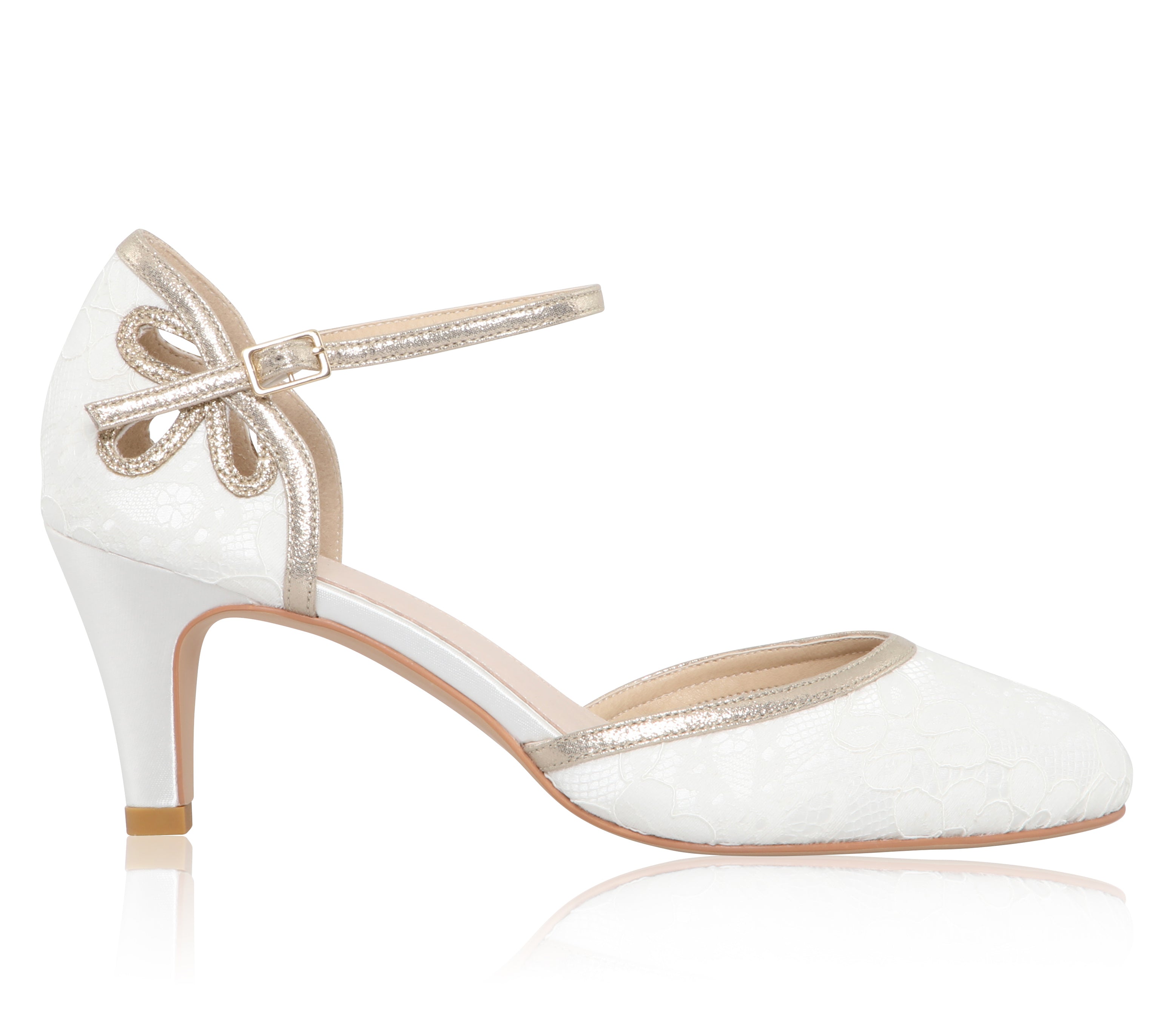 Nina ivory lace back detail shoes SIZES 37/40/41 ONLY