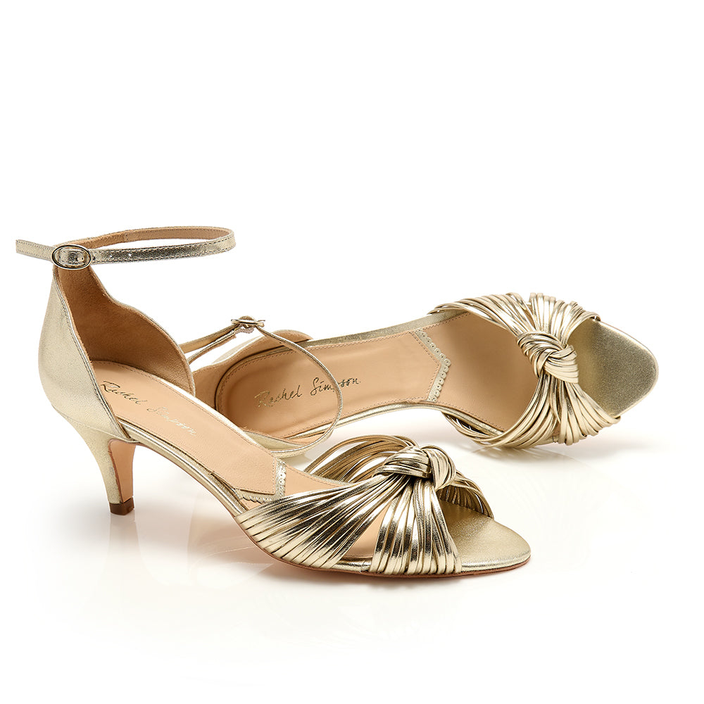 Havana gold strappy sandal